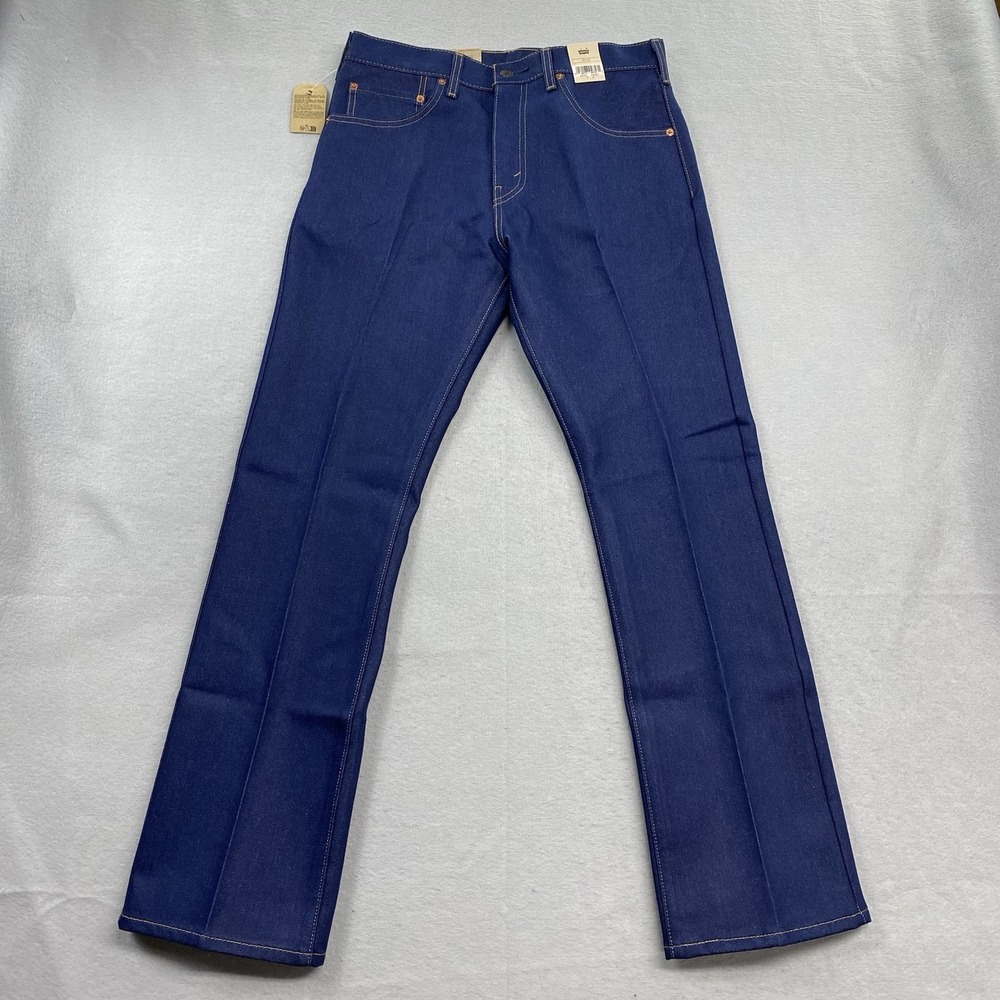 Levis Jeans Mens 32x32 Blue Denim Pants 517 Bootcut Dark Wash Western Cowboy